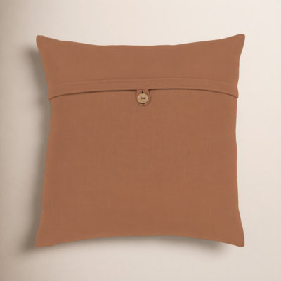 Leigh Buttons Cotton Throw Pillow