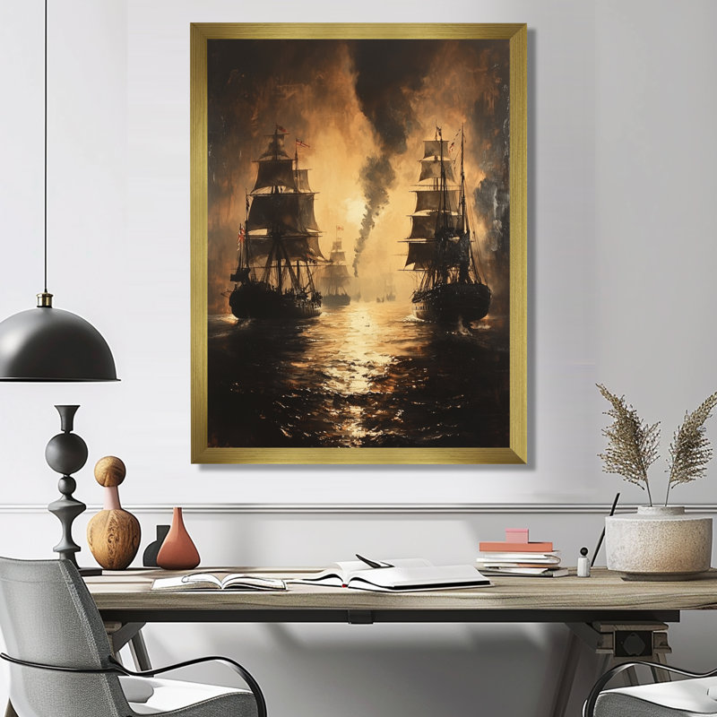 Aloyse - mode, art mural, H 32 po x l 24 po, Reproduction encadrée d'une seule photo, Doré