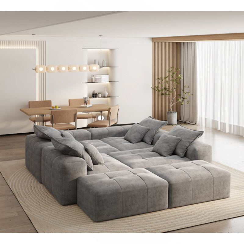 Canapé modulaire surdimensionné Modern, Gris, 3