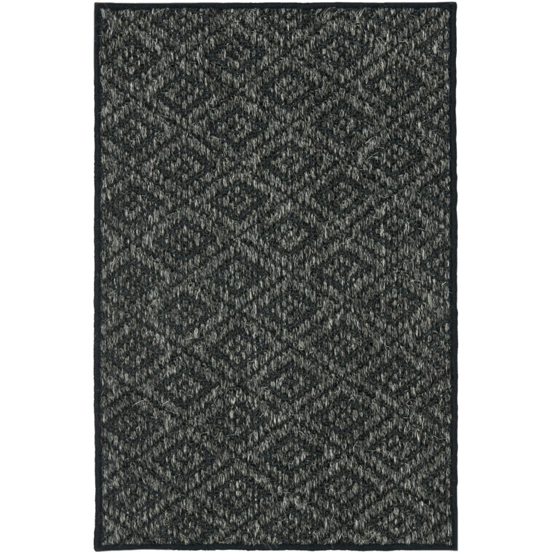 Duvid Pab400 Jacquard Weave Sisal Geometric Rug, Rectangle 4' x 6'