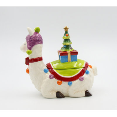 Ceramic Llama Candy Jar