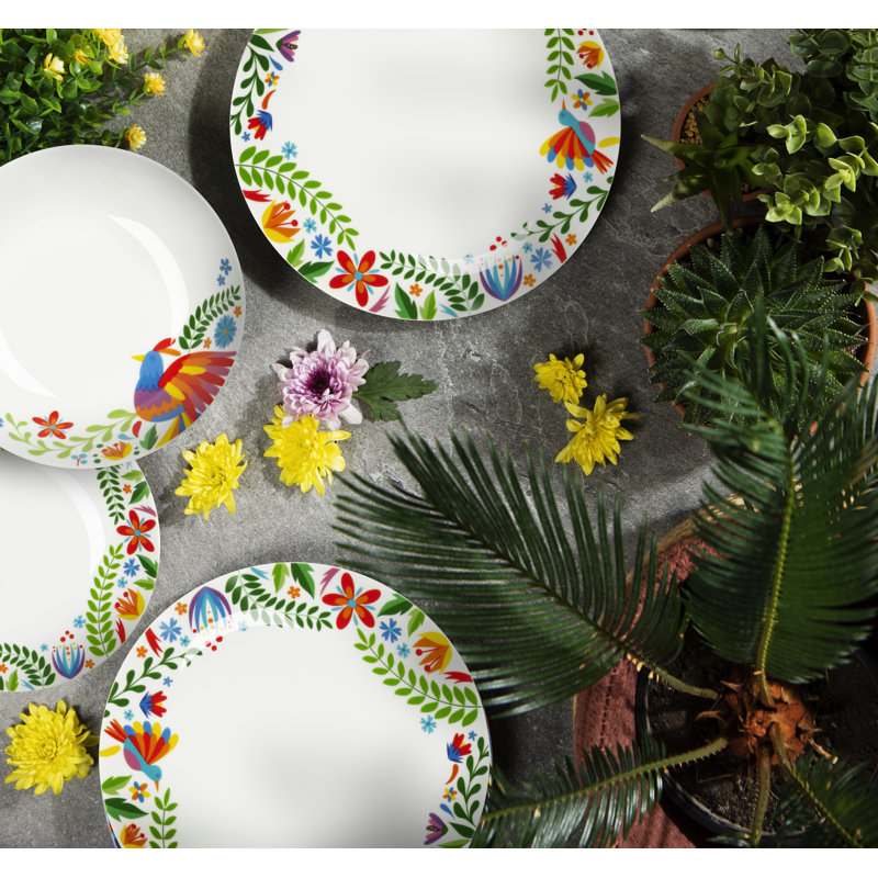 Fiesta Piece Porcelain Dinnerware Set - Service for 4
