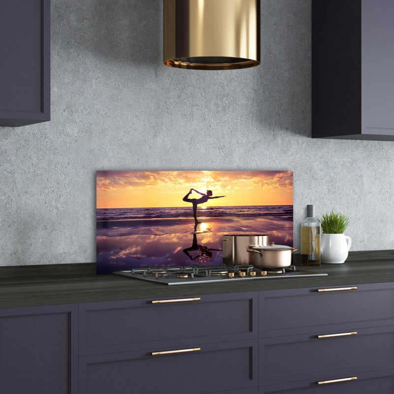 50cm W x 100cm L Glass Peel and Stick Panel
