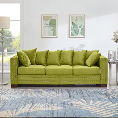 Uphlostered Sofa With Nailheads