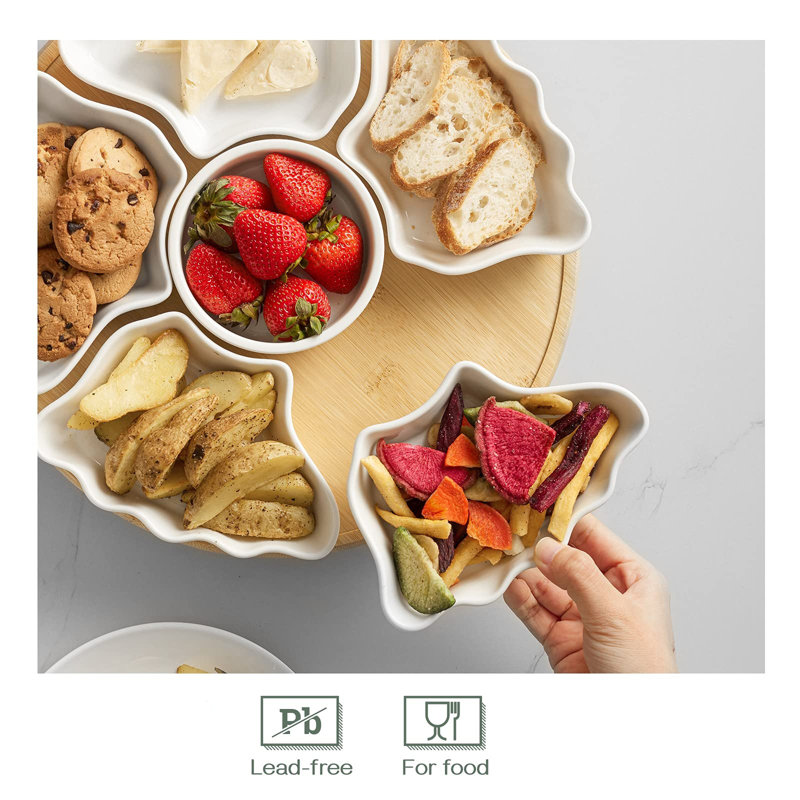 360° Rotatable Serving Tray and Platters