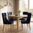 Navy Blue Upholstered Dining Chairs Set Of 2 Tufted Backrest Solid Wood Legs Modern Classic Design For Kitchen Dining Room Living Room-126592382