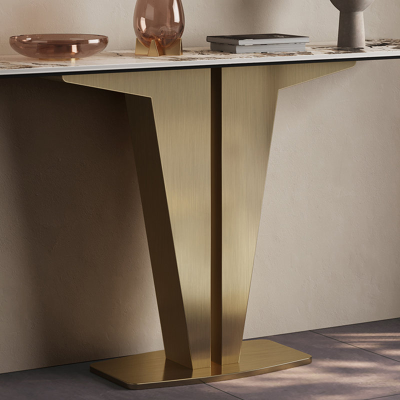 Light luxury modern simple console table, H 33,5 po x l 63 po x P 13,8 po