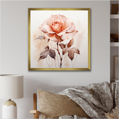 " Peach Beige Minimalism Peach Flower "