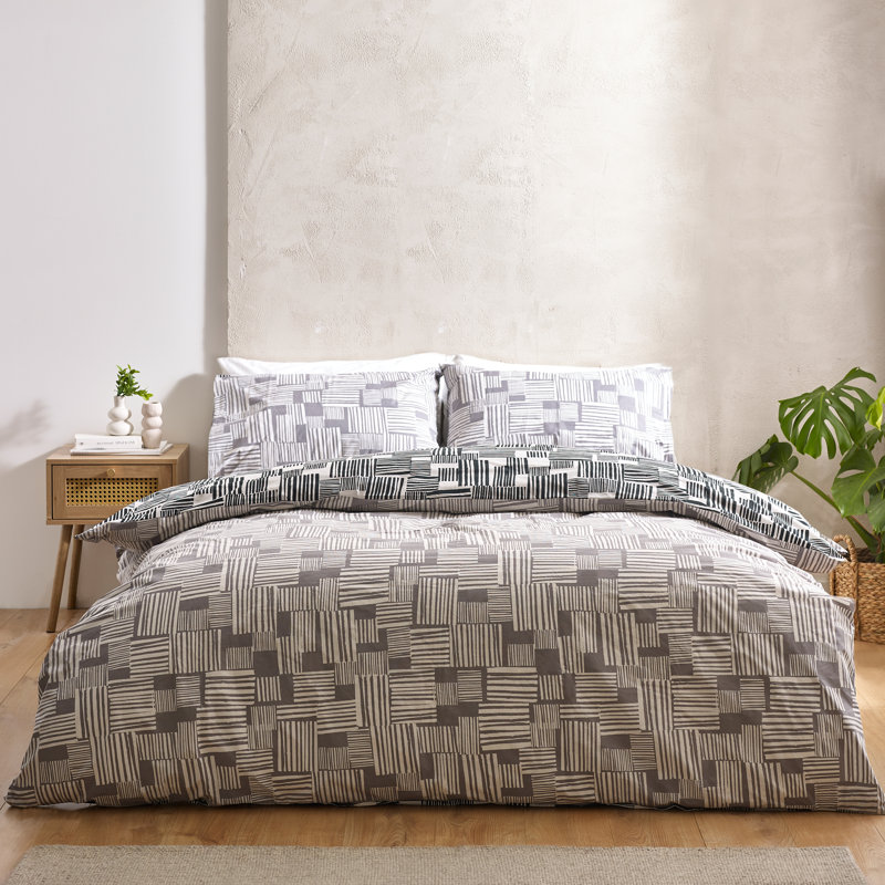 Blocks Reversible Duvet Cover Set, Single Duvet Cover + 1 Standard Pillowcase