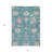 3' X 5' Teal Blue Pink And Ivory Floral Washable Indoor Outdoor Area Rug