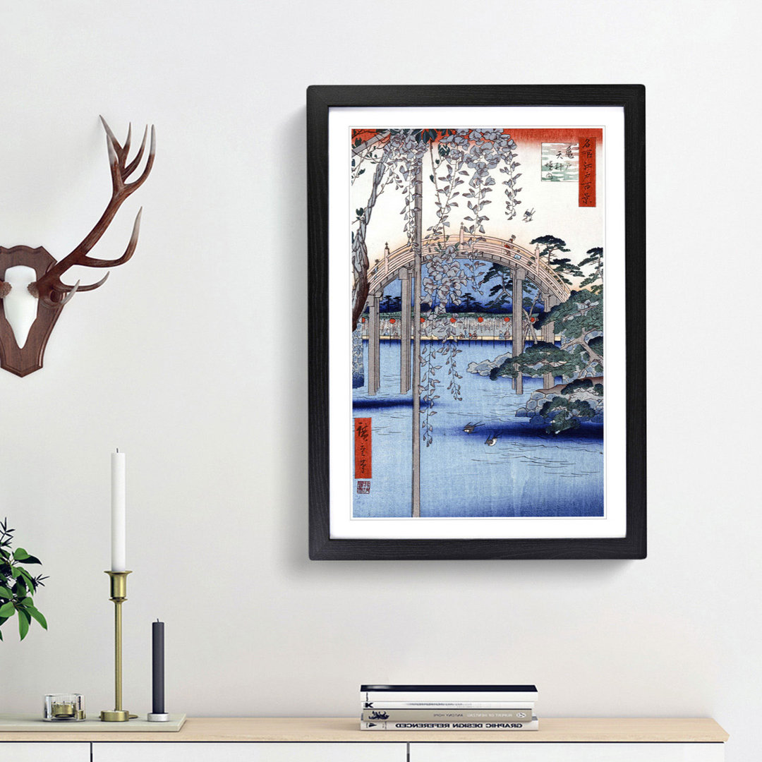 Kameido Tenjin Shrine Grounds by Utagawa Hiroshige - Picture Frame Art Print