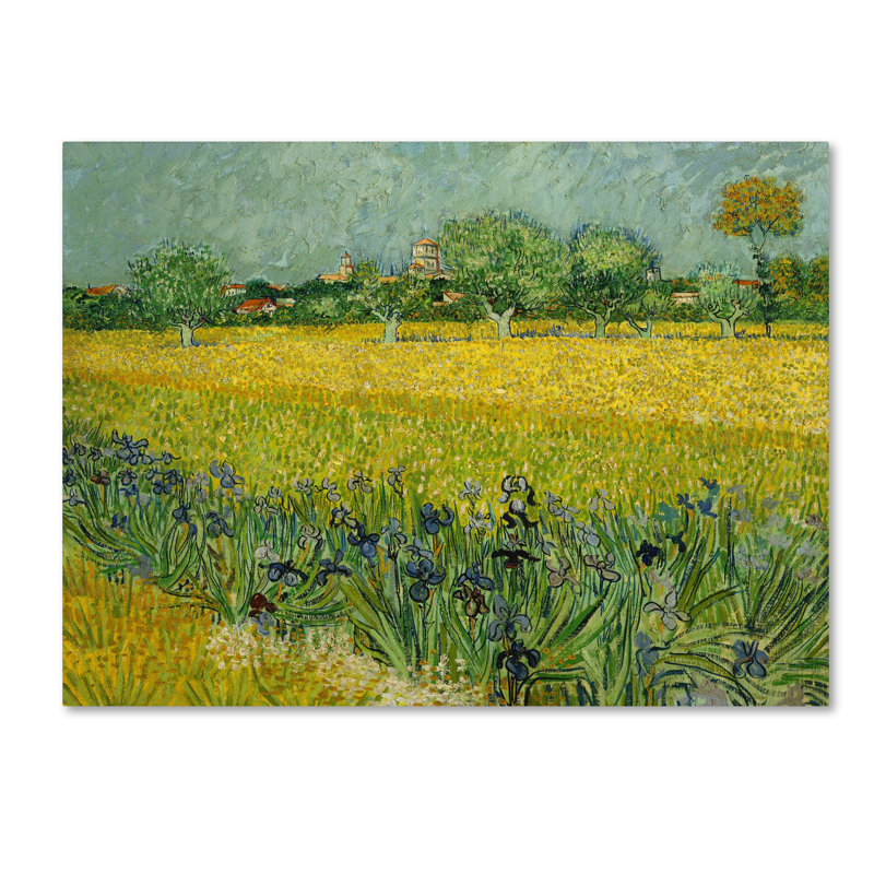 «Field With Flowers Near Arles», reproduction sur toile tendue, H 24 po x l 32 po