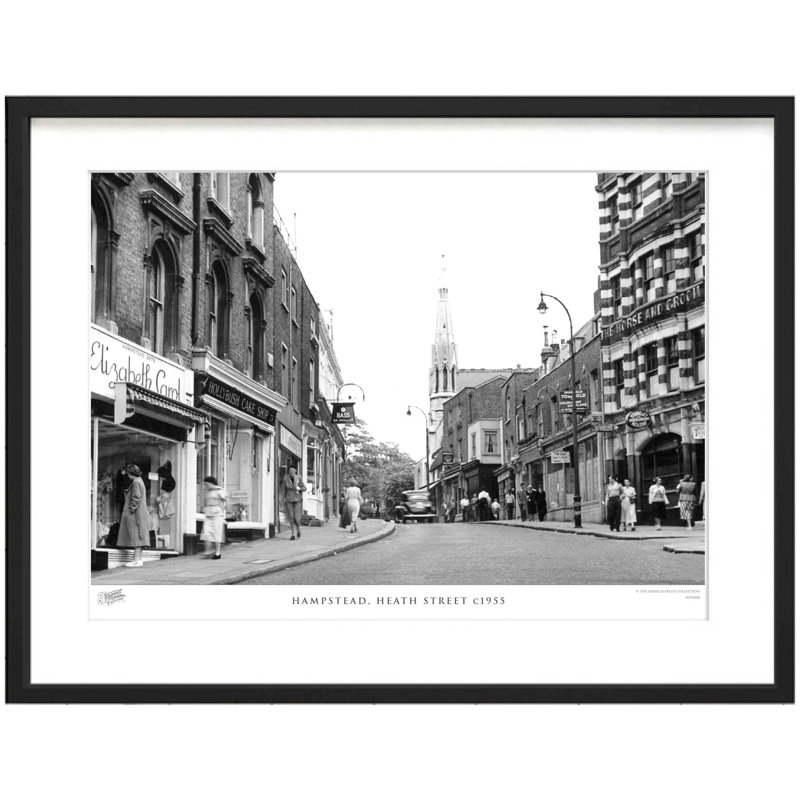 Hampstead, Heath Street C1955 by Francis Frith - Single Picture Frame Print, 40cm H x 50cm W x 2.3cm D