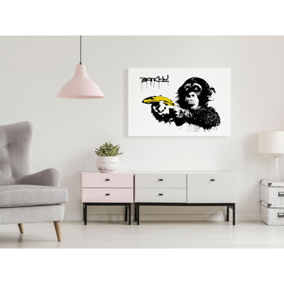 " Banksy Monkey With Banana "