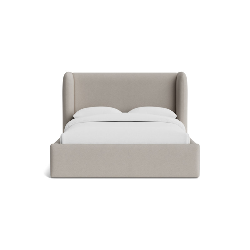 Niles 48 Floating Rail Bed, Queen, Performance Boucle - Dove Gray