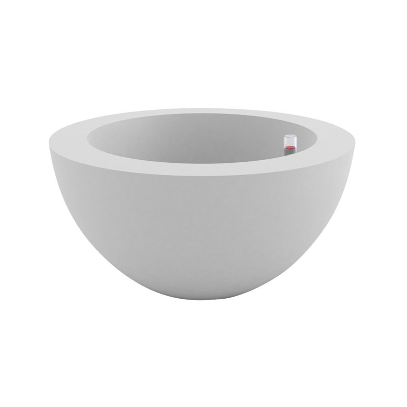 Sfera Resin Pot Planter, 15.75" H x 31.5" W x 31.5" D, White