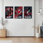 «Eat Love Drink», ensemble de 3 reproductions d'art sur toile tendues sur toile pour la cuisine et la salle à manger