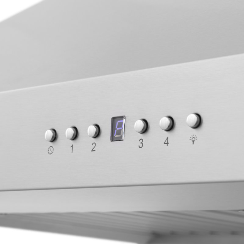 30" Crown Sound 400 CFM Ducted Wall Mount Range Hood in Silver, 30"