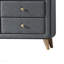 Commode en tissu gris clair