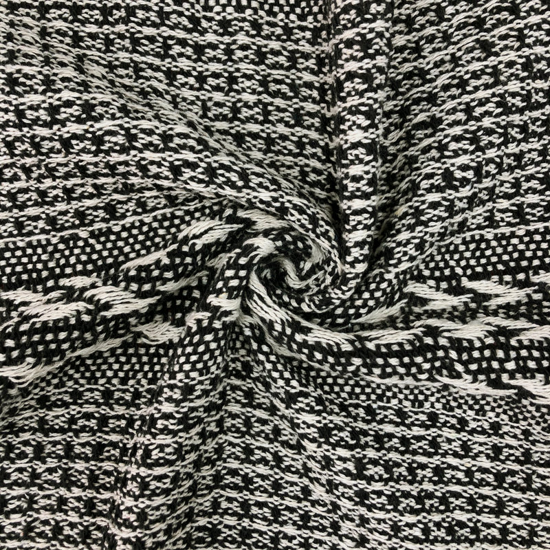 Couverture en coton, Simple, Noir / blanc