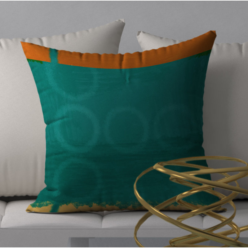 Abstract Reversible Throw Pillow, 18" x 18"