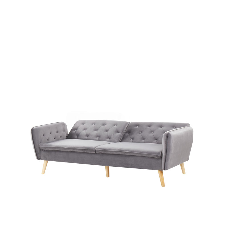 Siljana Velvet Sofa Bed, Grey