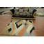 Tapis carré en laine Kilim