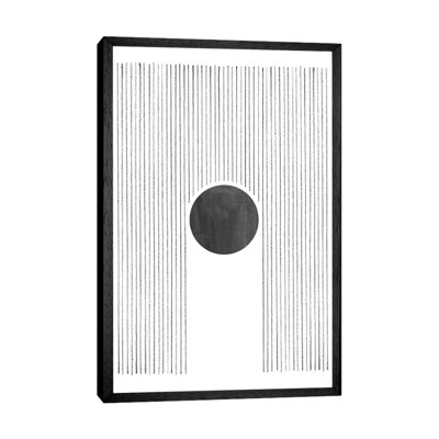 Lines And Black Sun - Print on Canvas