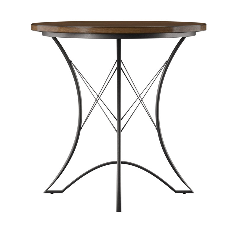 Table de salle à manger en bois massif brun et brun