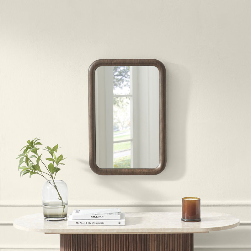 Betheny Solid Wood Rectangle Mirror, 60 cm H x 40 cm W