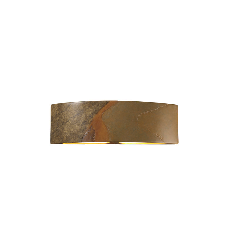 Henry Street Ceramic Flush Mounted Sconce, Harvest Yellow Slate