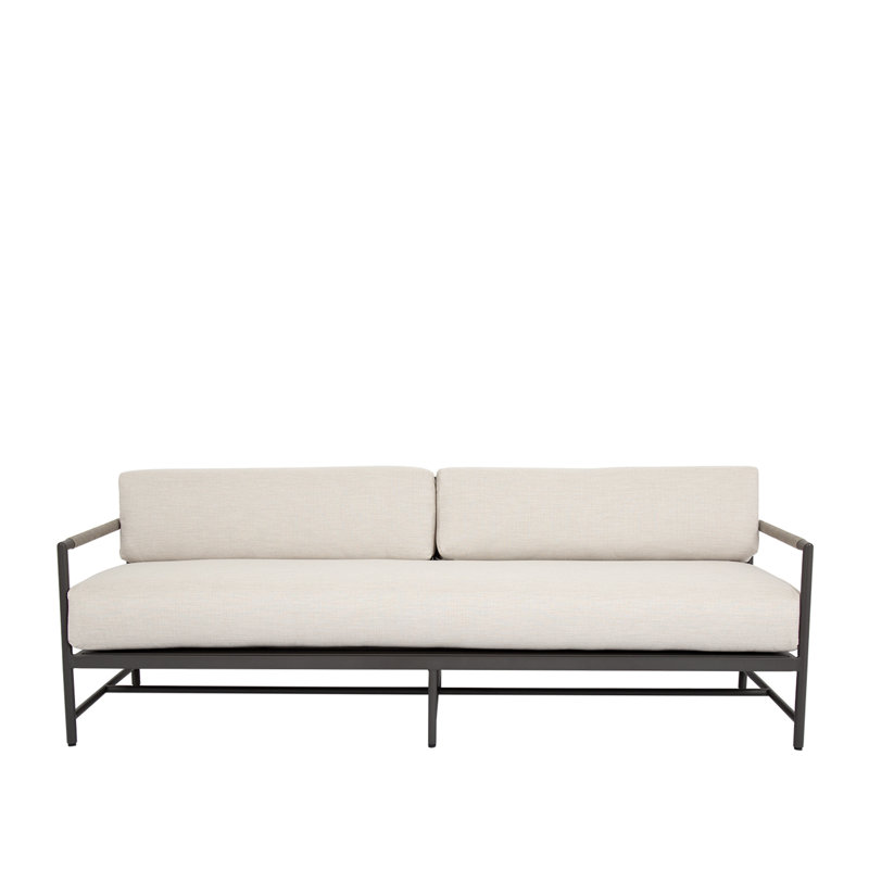 Canapé d'extérieur de 87 po de largeur avec coussins Sunbrella Esme, Sunbrella® Echo Ash