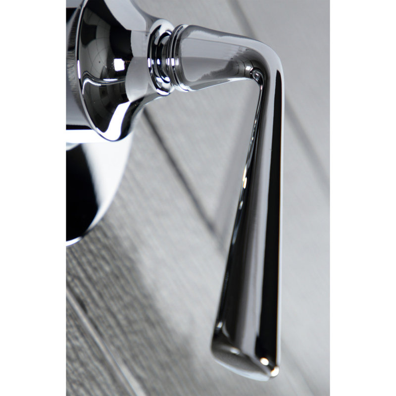 Kingston Brass Single-Handle Wall Mount Three-Way Diverter Valve with Trim Kit, Polished Chrome