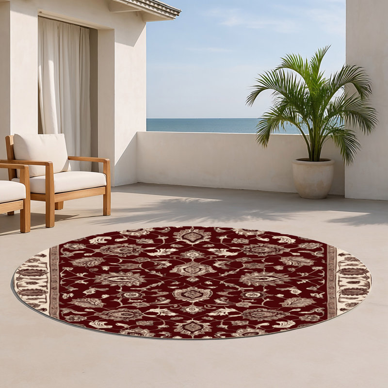 Tapis d'intérieur et d'extérieur Tabriz, Rond 5 pi