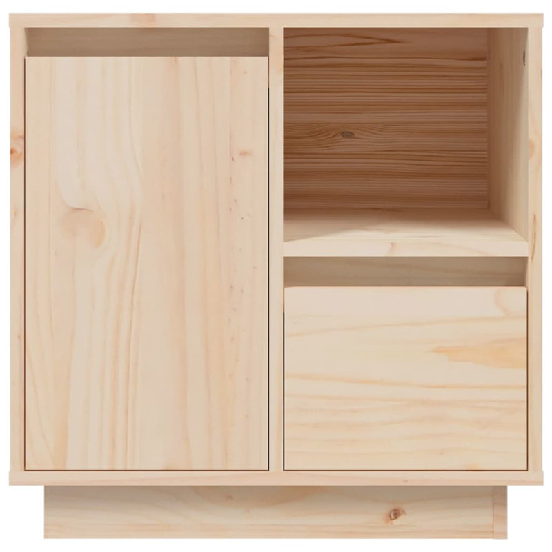 Lakeyla 50cm W Solid Wood Bedside Table, Natural