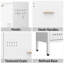 Armoire à chaussures blanche inclinable 24 x 30 x 12 pouvant contenir 12 paires de chaussures blanches