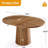 55.11" Oval Rustic Brown Wood Conference Table, Meeting Room Boardroom Table for 6 People