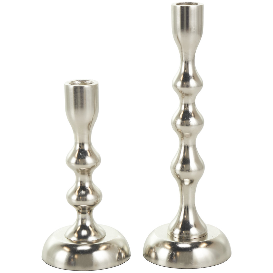Aluminum Metal Decorative Candle Holder (Set of 2) House of Hampton® 