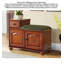 Solid Rubberwood Shoe Cabinet with Seating-591053206