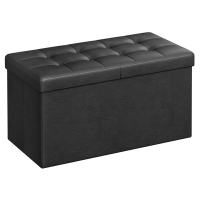 Folding Storage Ottoman Bench With Flipping Lid by Ebern Designs