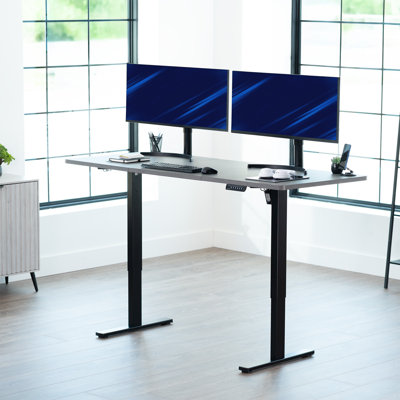 VIVO Single Motor Electric Desk with Push Button Memory Controller