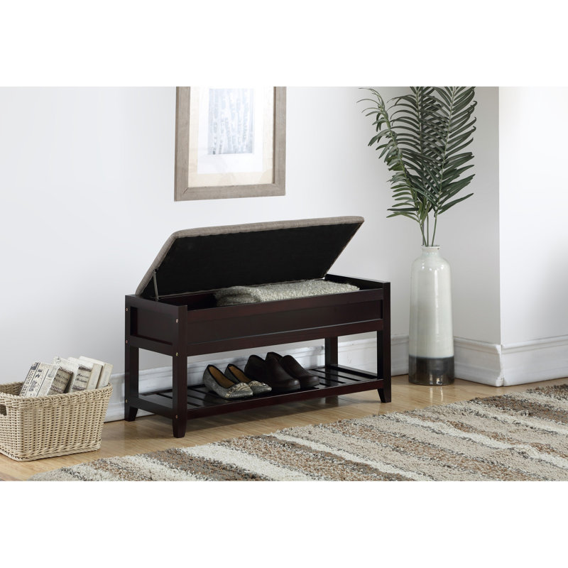 Banc avec rangement pour chaussures Rouen, Espresso