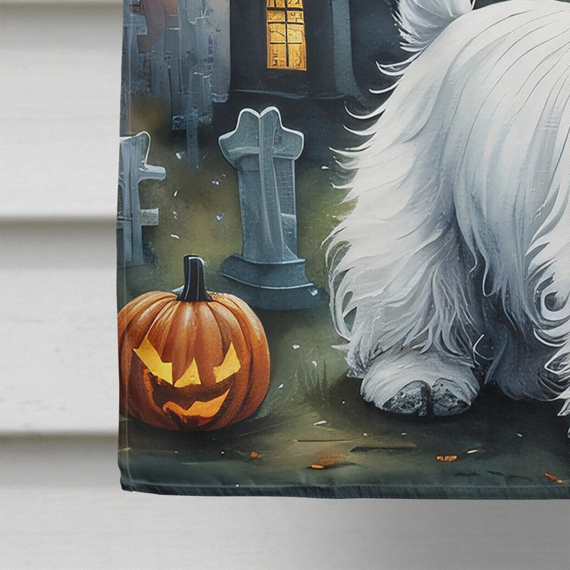 Drapeau Westie Spooky Halloween House