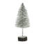 Green Tree With Frost - Set of 3 - 5"Dia. x 12" - White/Brown