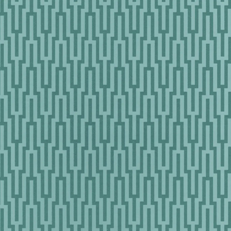 Papier peint Metropolitan Fret, Turquoise