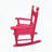 Children's Solid Hardwood Rose Red Rocking Chair-661720308