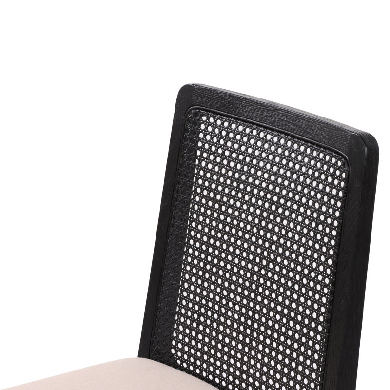 Chaise rembourrée de 19 po de largeur Furley, Structure noire
