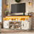 Farmhouse Tv Stand With Barn Doors & LED Lights, 32" Tall Entertainment Center With Power Outlet For 80 Inch Tv, Rustic Media Console For Living Room-2047495829-1968961316