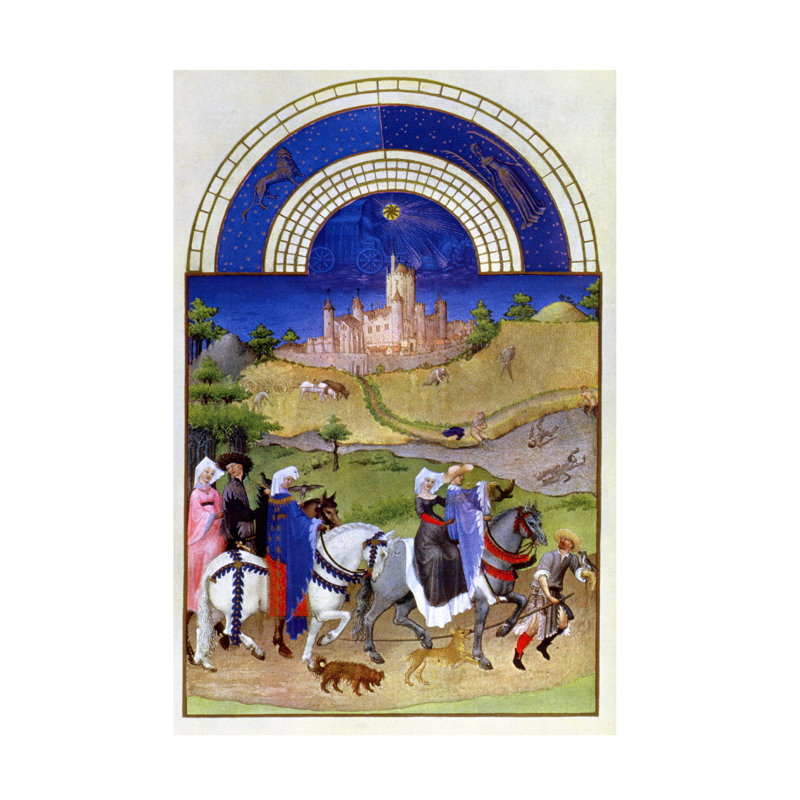 «Limbourg Brothers», art d'August Hawking, par Thetres Riches, heures du duc de Berry, H 47 po x l 30 po
