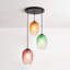 3 - Light Glass Kitchen Island Pendant Light